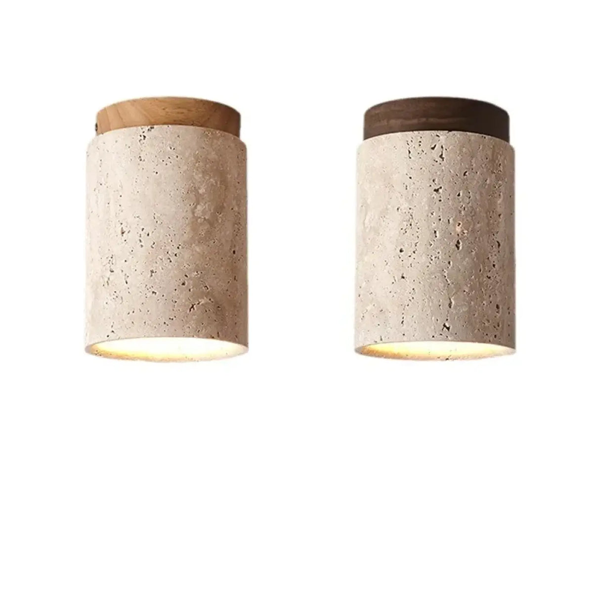 Plafonnier Cylindrique Pierre et Bois | Gava