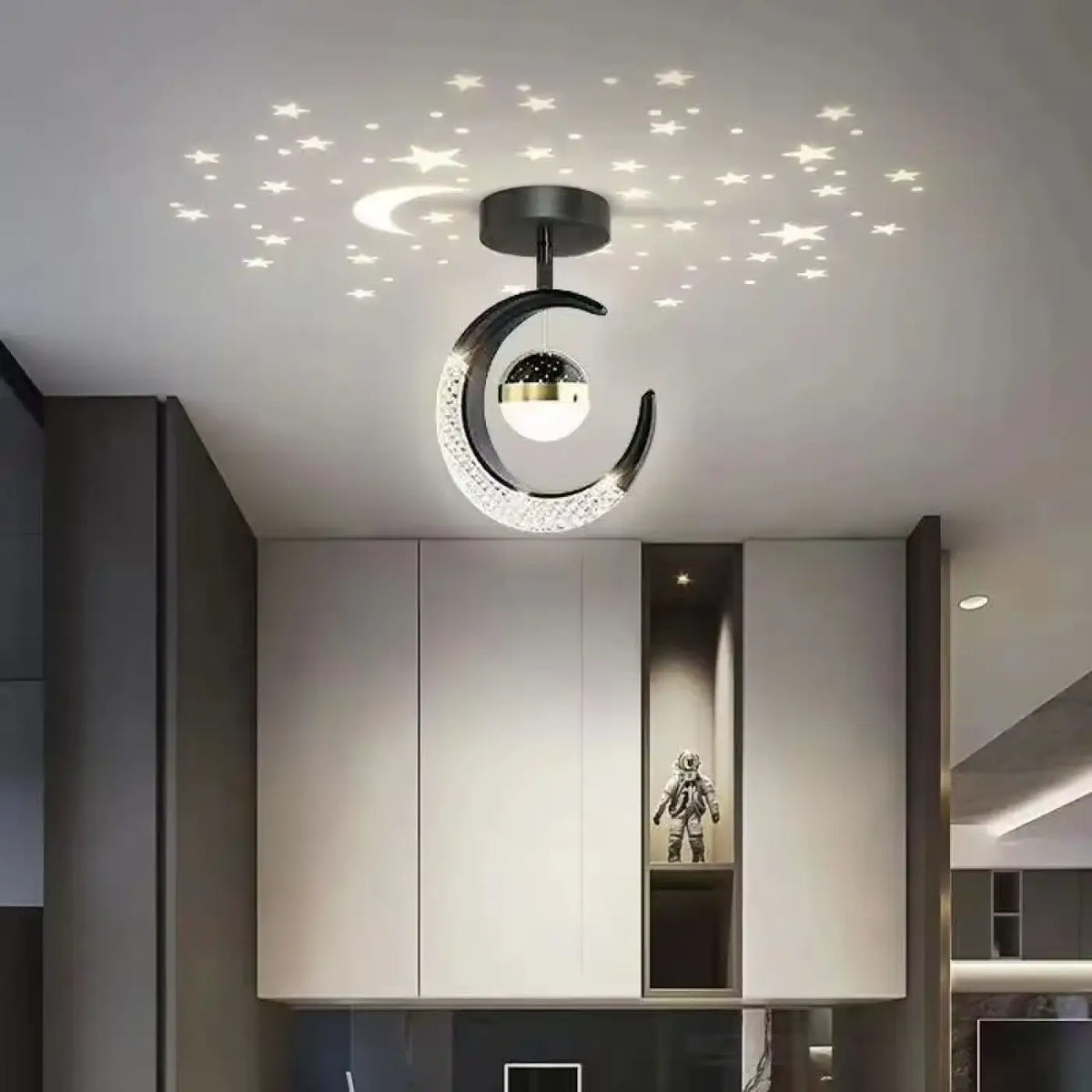 Plafonnier Lune Étoilée LED | Hara