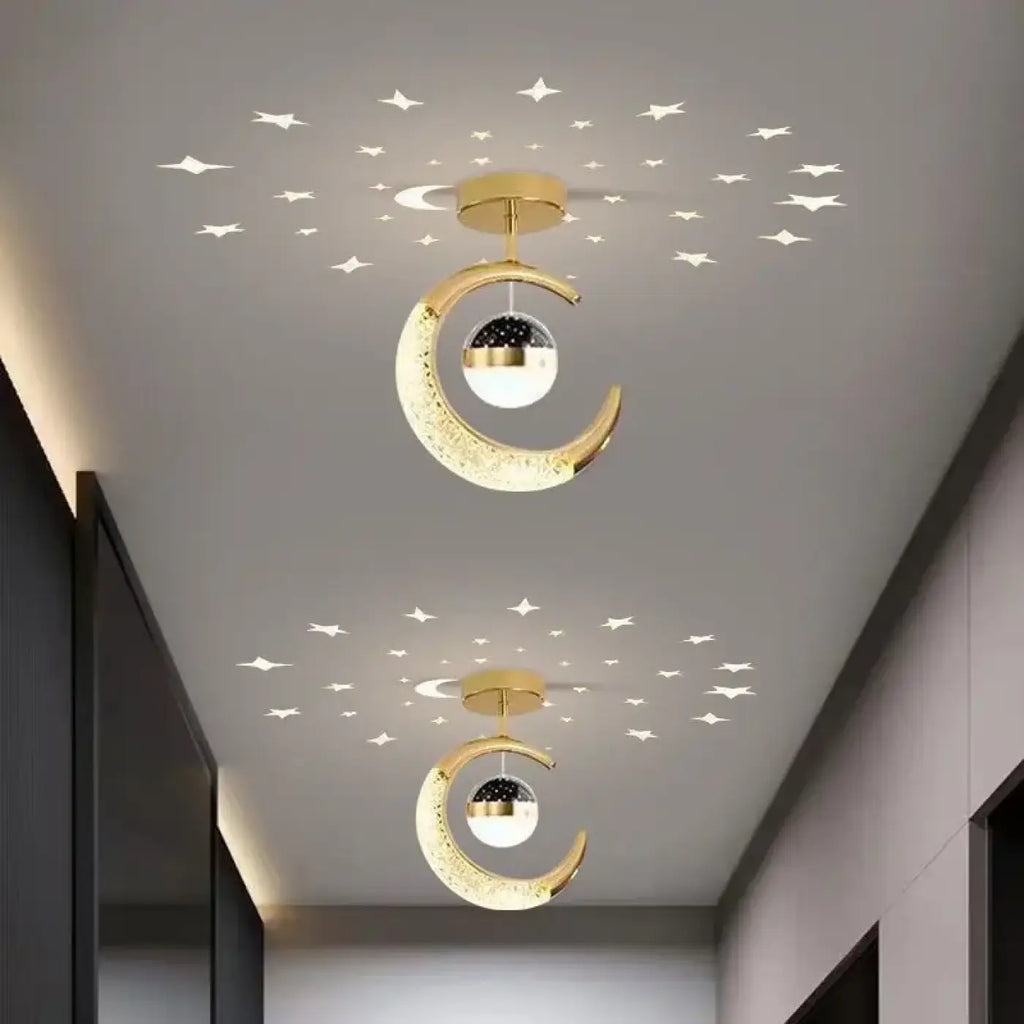 Plafonnier Lune Étoilée LED | Hara