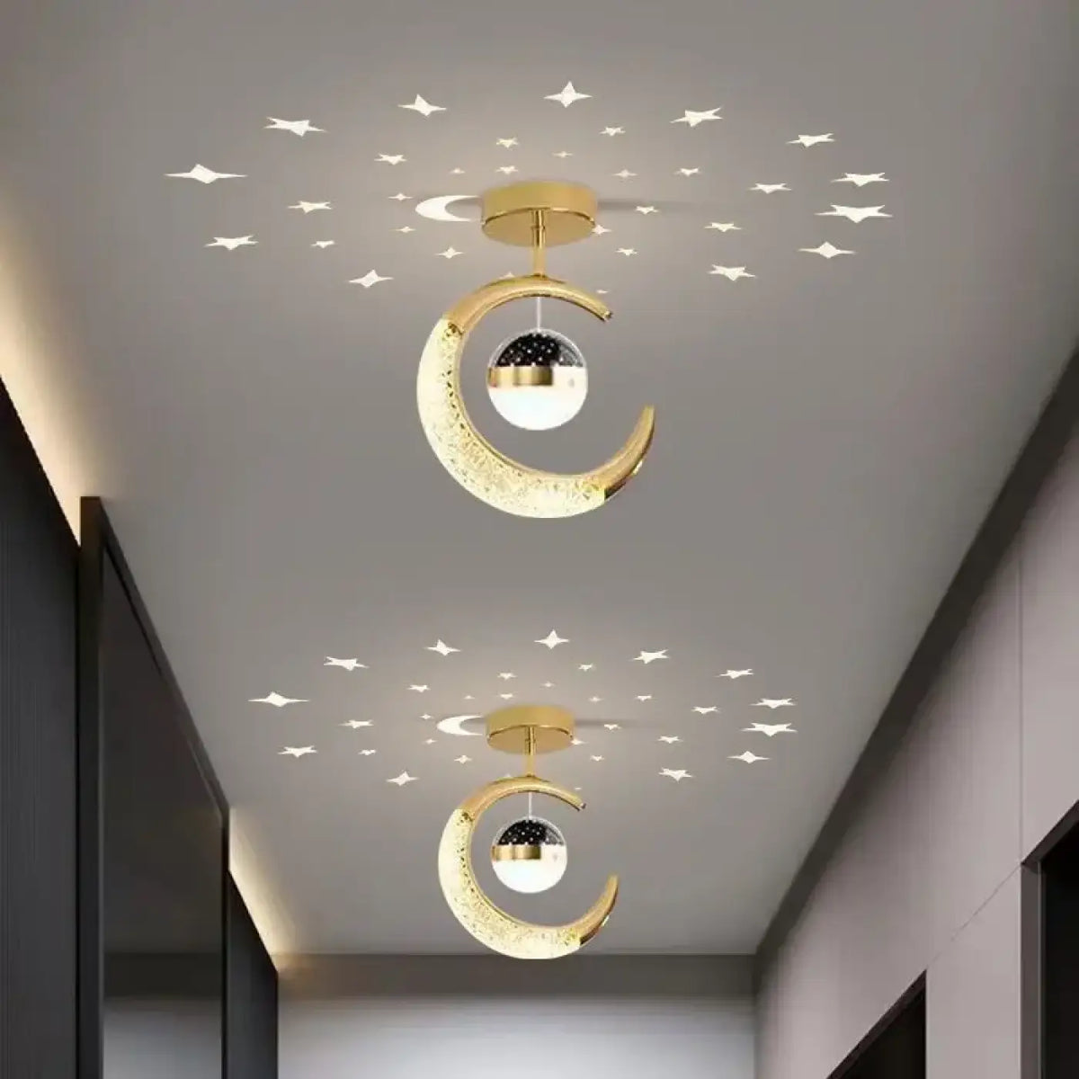 Plafonnier Lune Étoilée LED | Hara