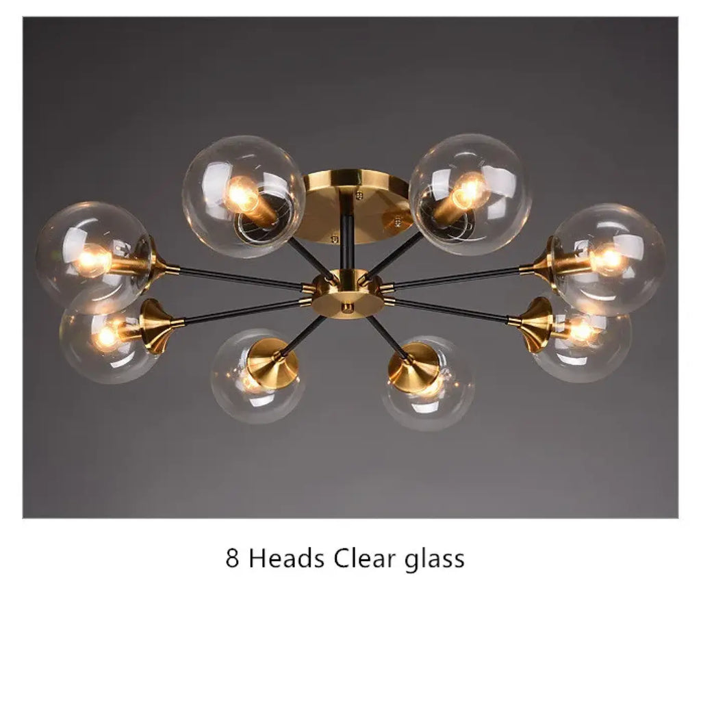 Plafonnier en Verre Ambré Style Vintage | Nali