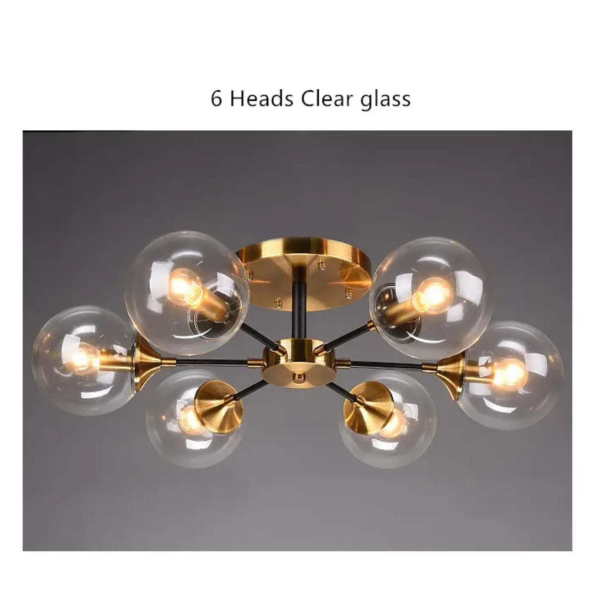 Plafonnier en Verre Ambré Style Vintage | Nali