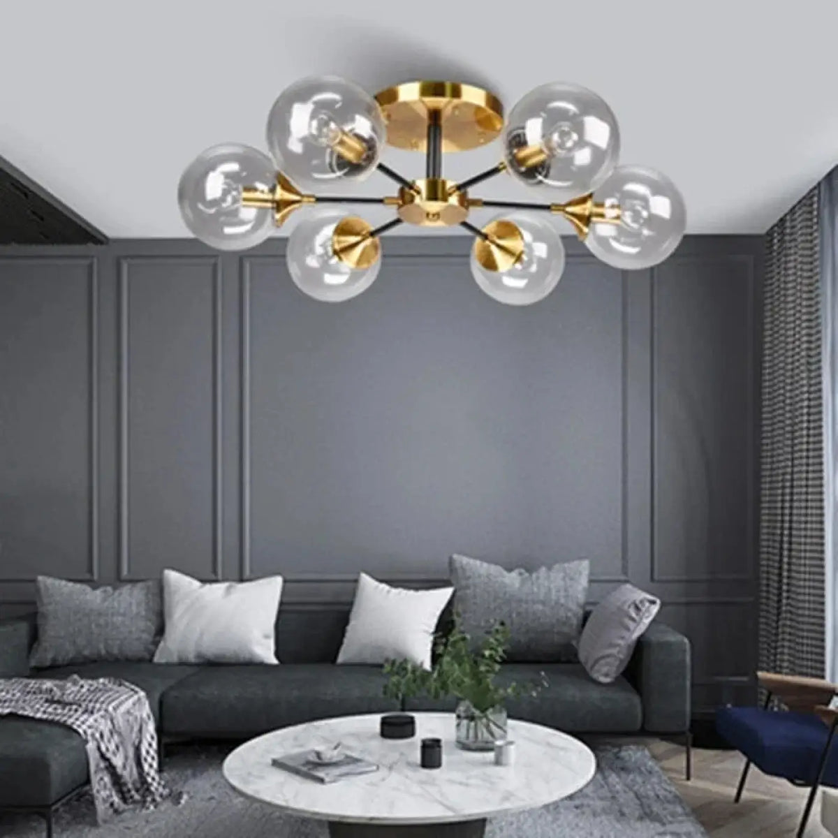 Plafonnier en Verre Ambré Style Vintage | Nali