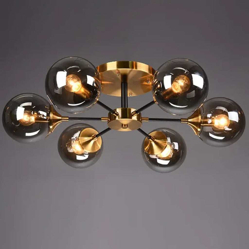 Plafonnier en Verre Ambré Style Vintage | Nali