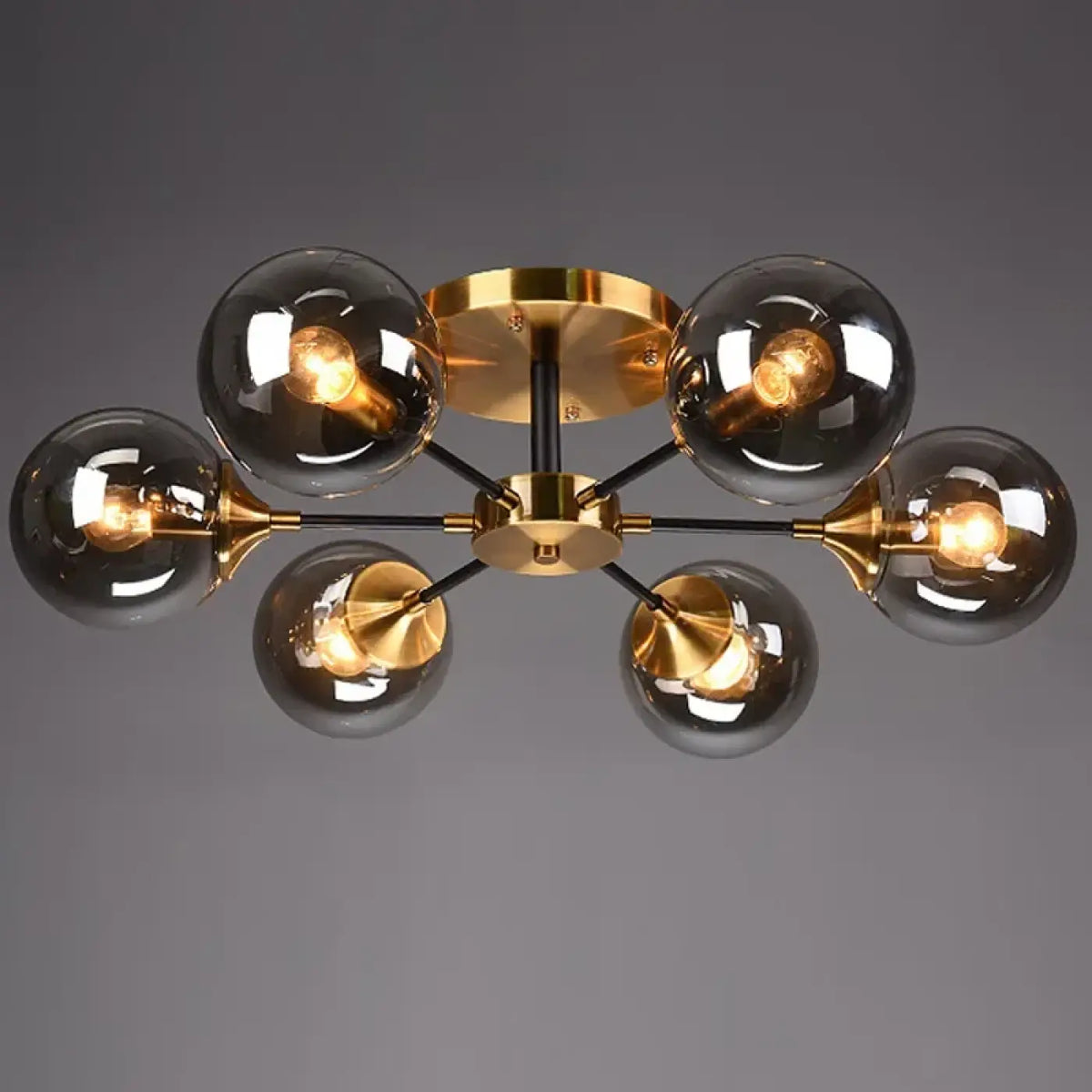 Plafonnier en Verre Ambré Style Vintage | Nali