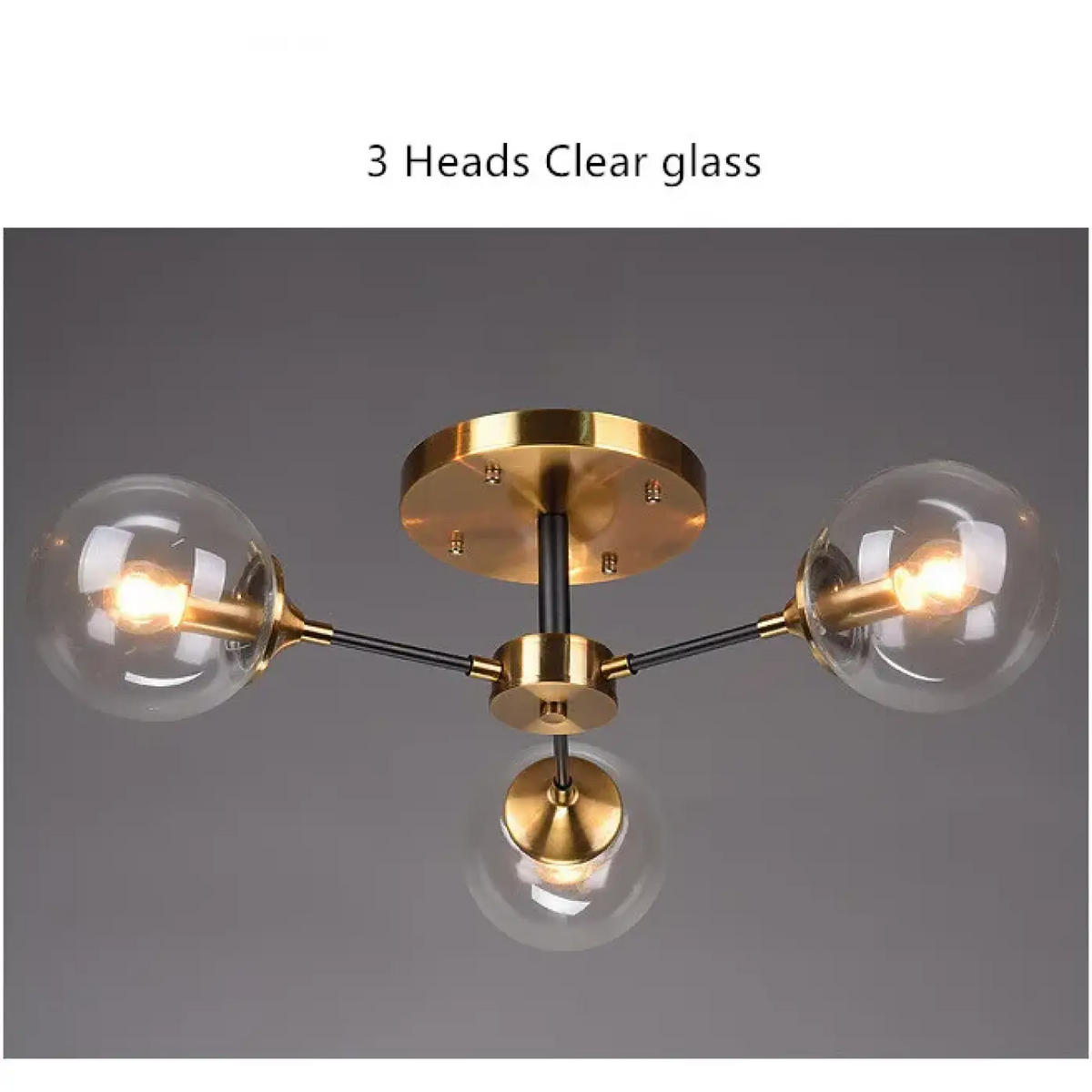 Plafonnier en Verre Ambré Style Vintage | Nali