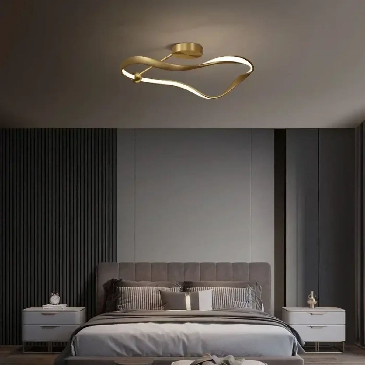 Plafonnier Doré Design Moderne | Fari