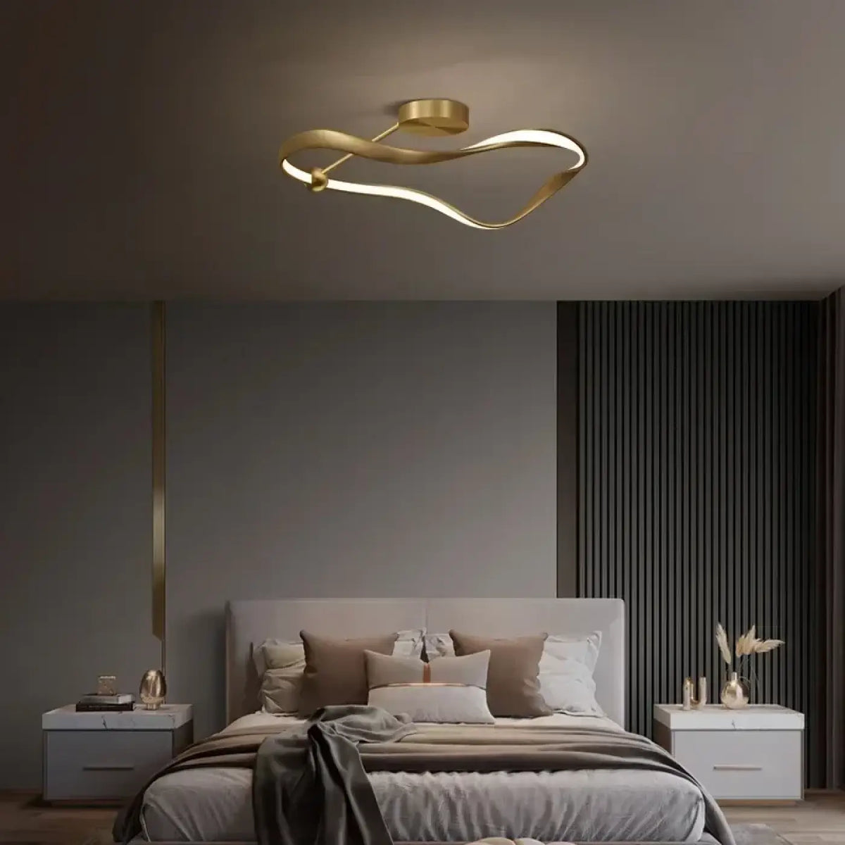 Plafonnier Doré Design Moderne | Fari