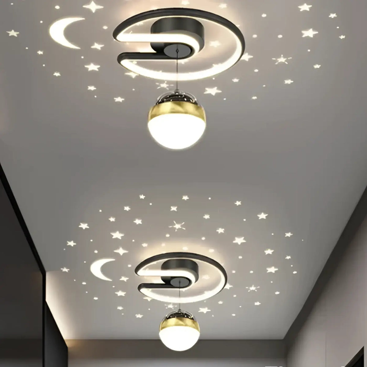 Plafonnier Globe Bicolore Design | Fara