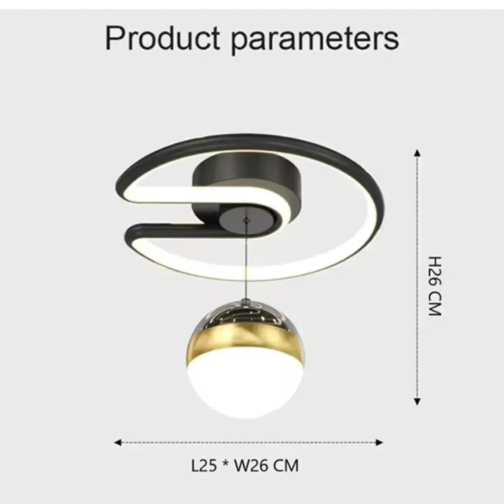 Plafonnier Globe Bicolore Design | Fara