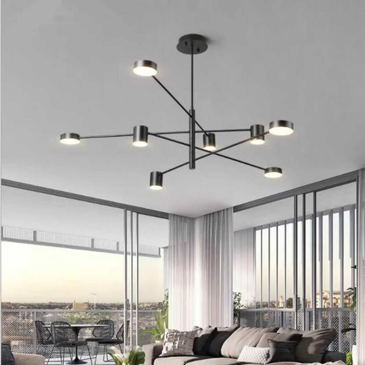 Plafonnier LED Design Noir et Doré | Hari
