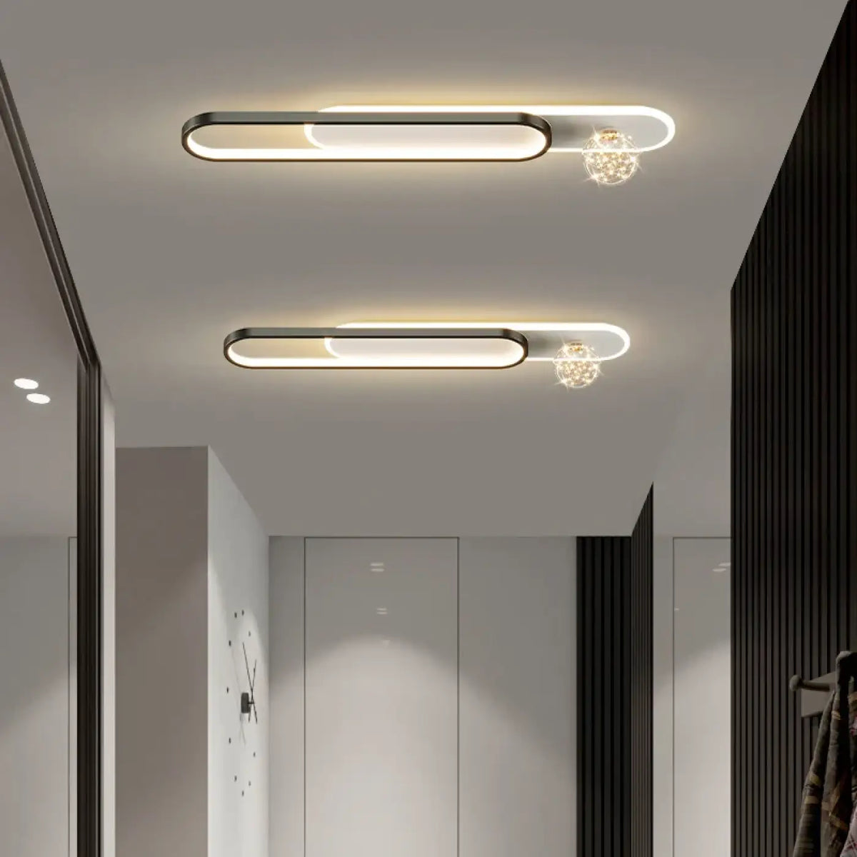 Plafonnier LED Ovale Doré | Luka
