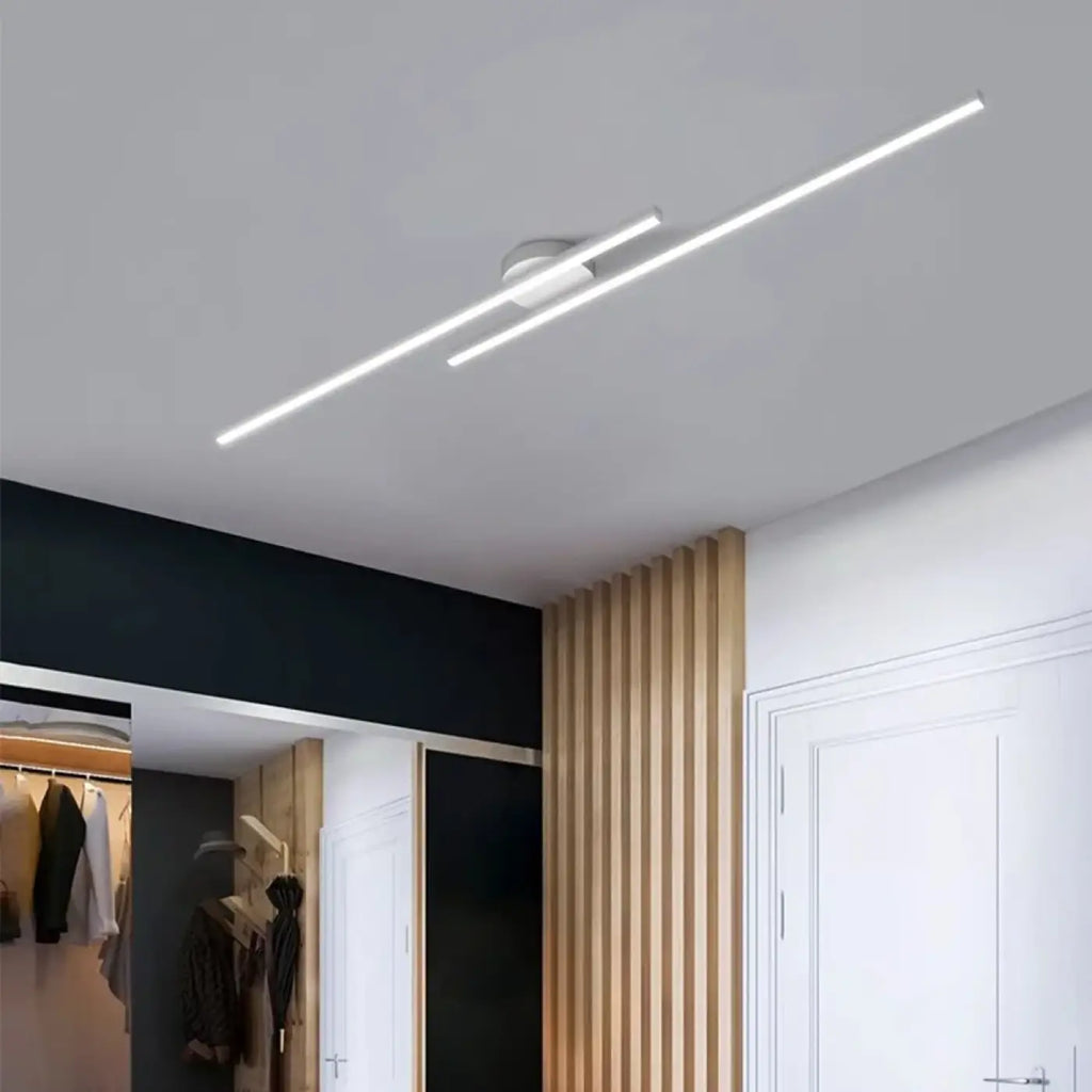 Plafonnier LED Linéaire Orientable Noir ou Blanc | Haka