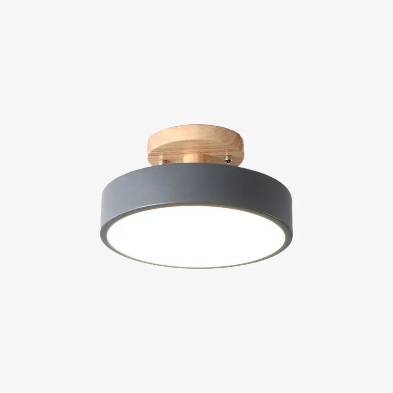 Plafonnier LED Bois et Métal Coloré | Umo