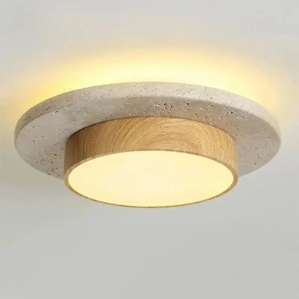 Plafonnier Rond en Bois Style Nordique | Ila