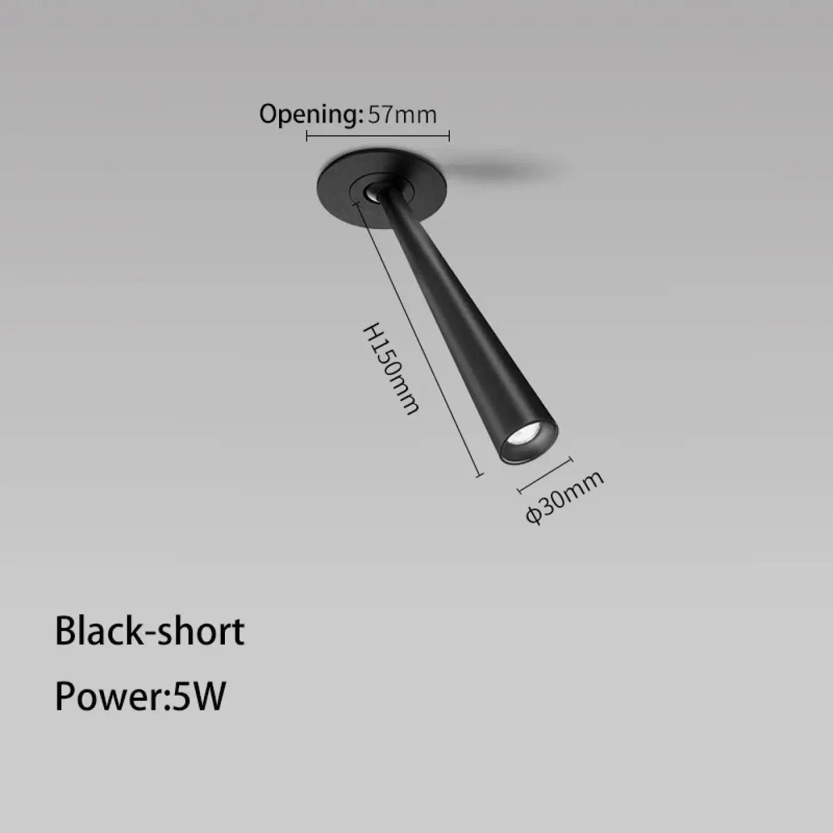 Plafonnier Spot LED Encastré Blanc ou Noir | Hata