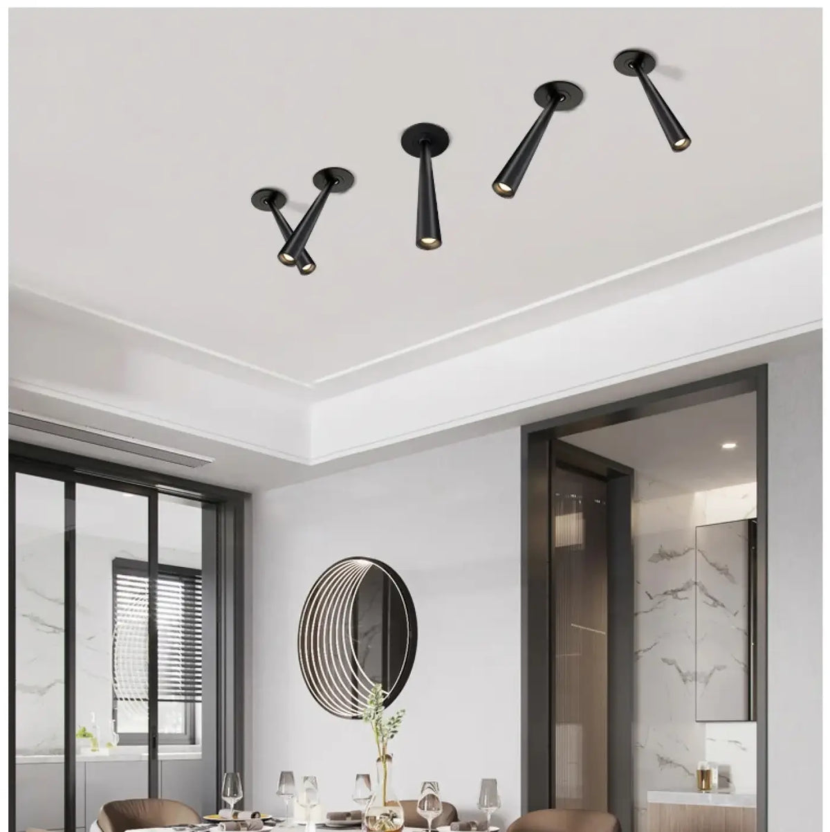 Plafonnier Spot LED Encastré Blanc ou Noir | Hata
