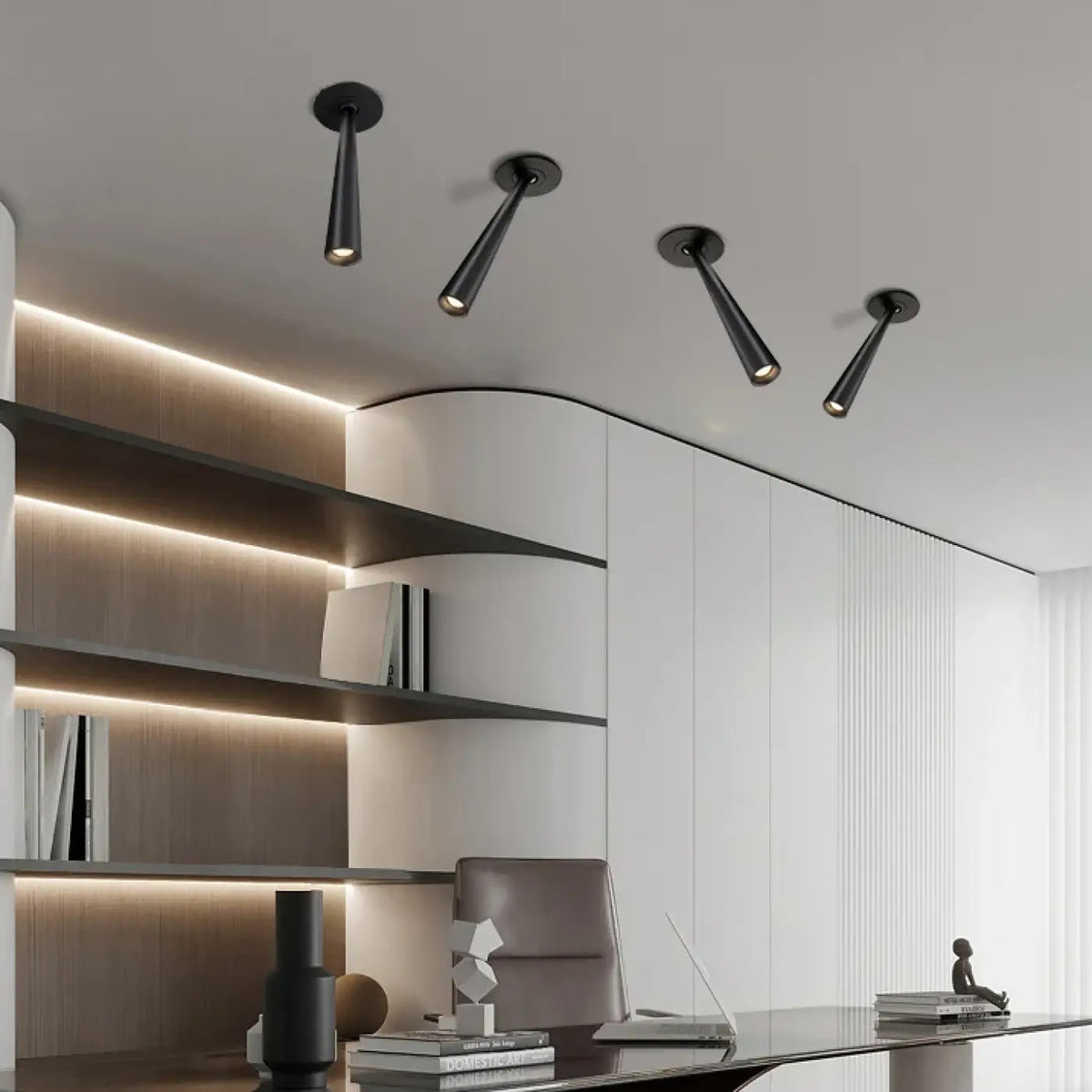Plafonnier Spot LED Encastré Blanc ou Noir | Hata
