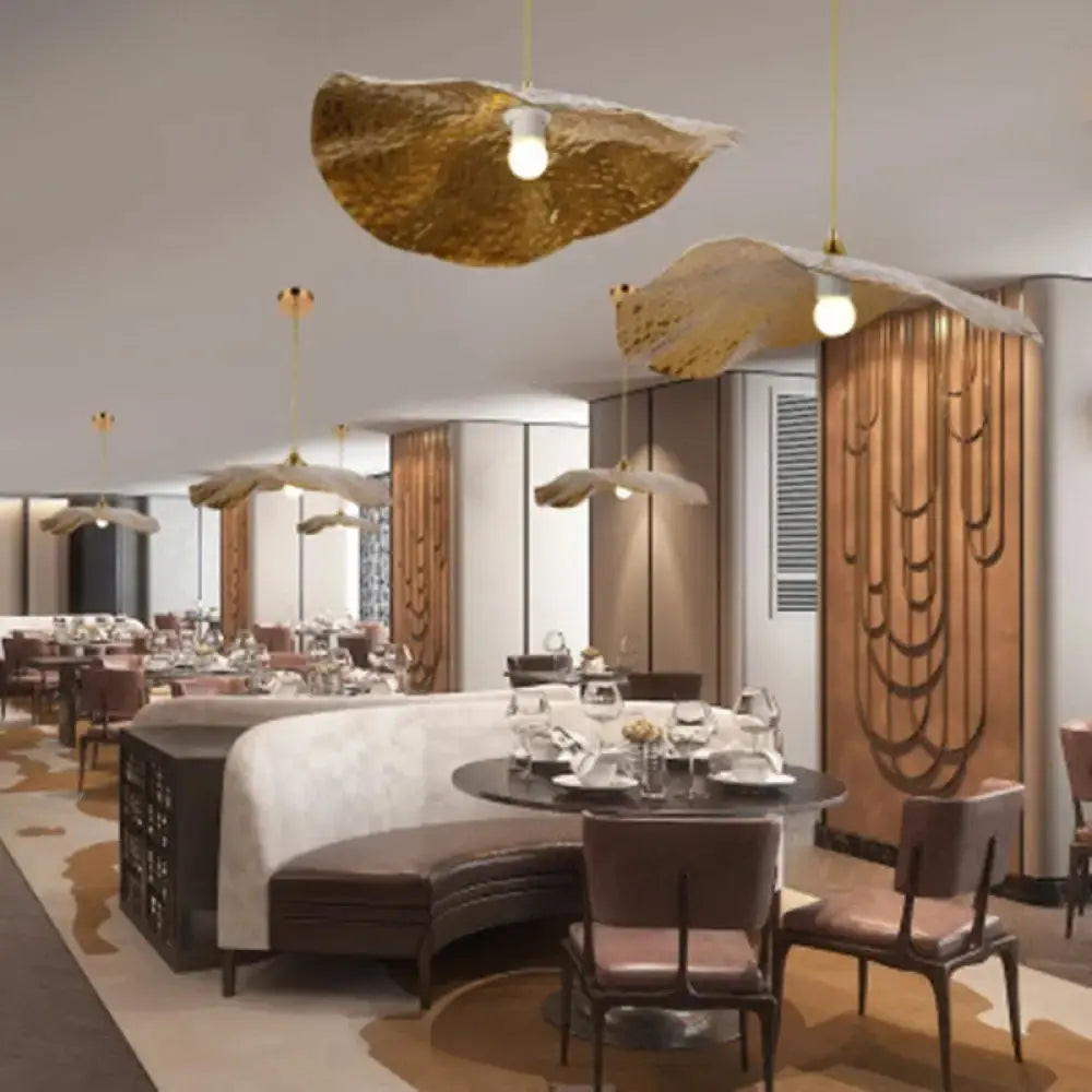 Lampe Suspendue Feuille de Lotus Cuivrée | Nusa