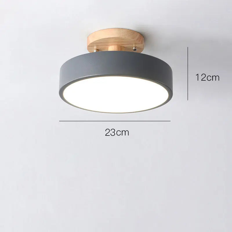 Plafonnier LED Bois et Métal Coloré | Umo