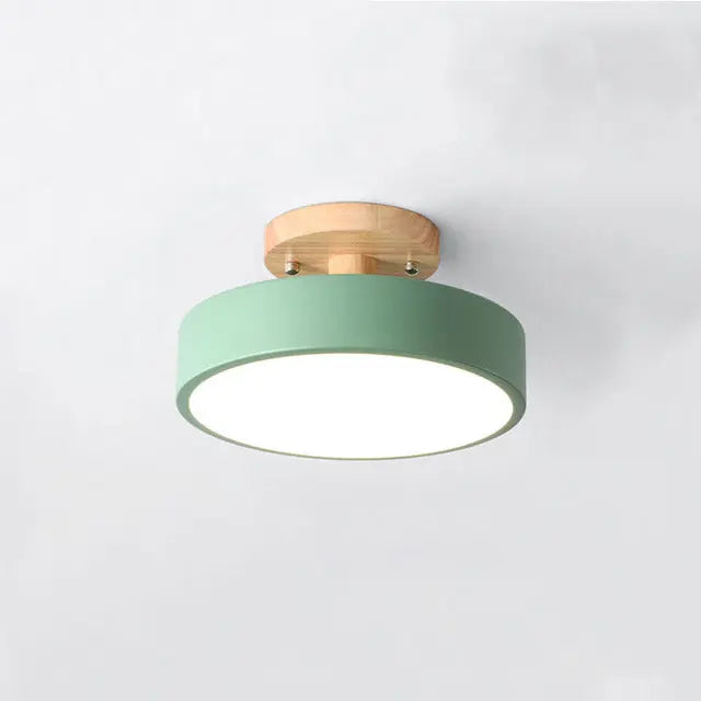 Plafonnier LED Bois et Métal Coloré | Umo