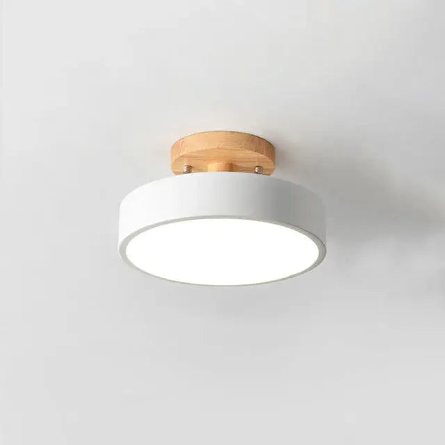 Plafonnier LED Bois et Métal Coloré | Umo