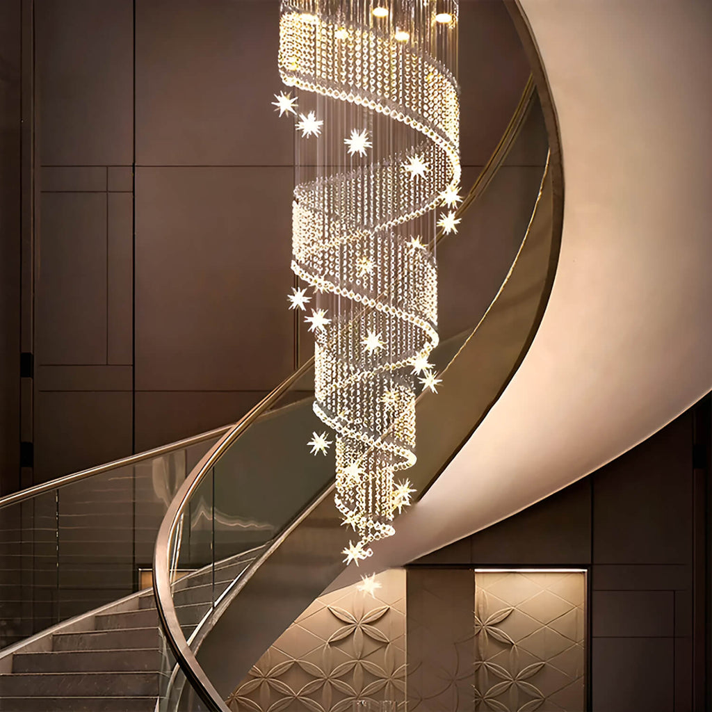 Lustre Pluie Cristal Spirale | Relo