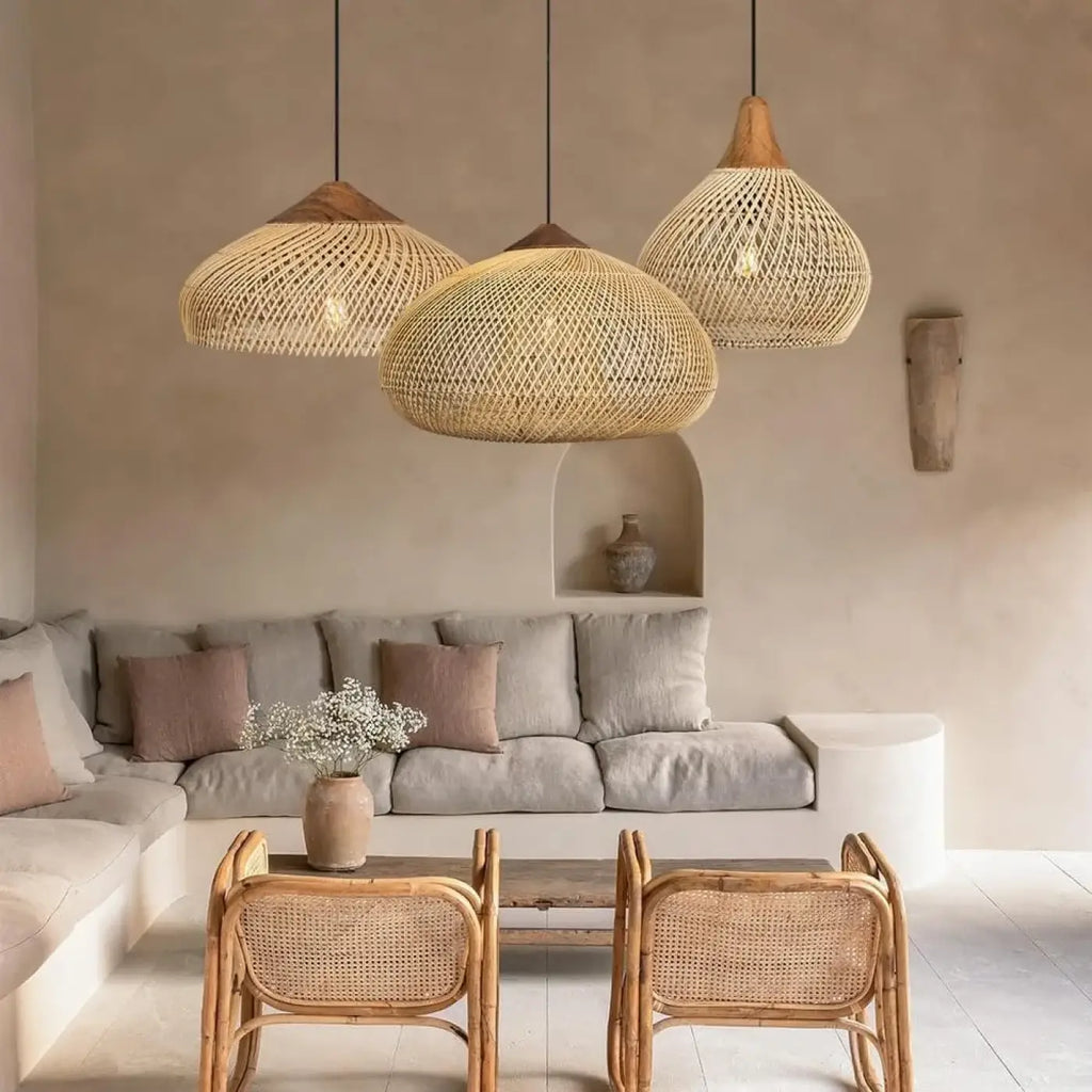 Lampe Suspendue Artisanale Forme Chapeau | Ata