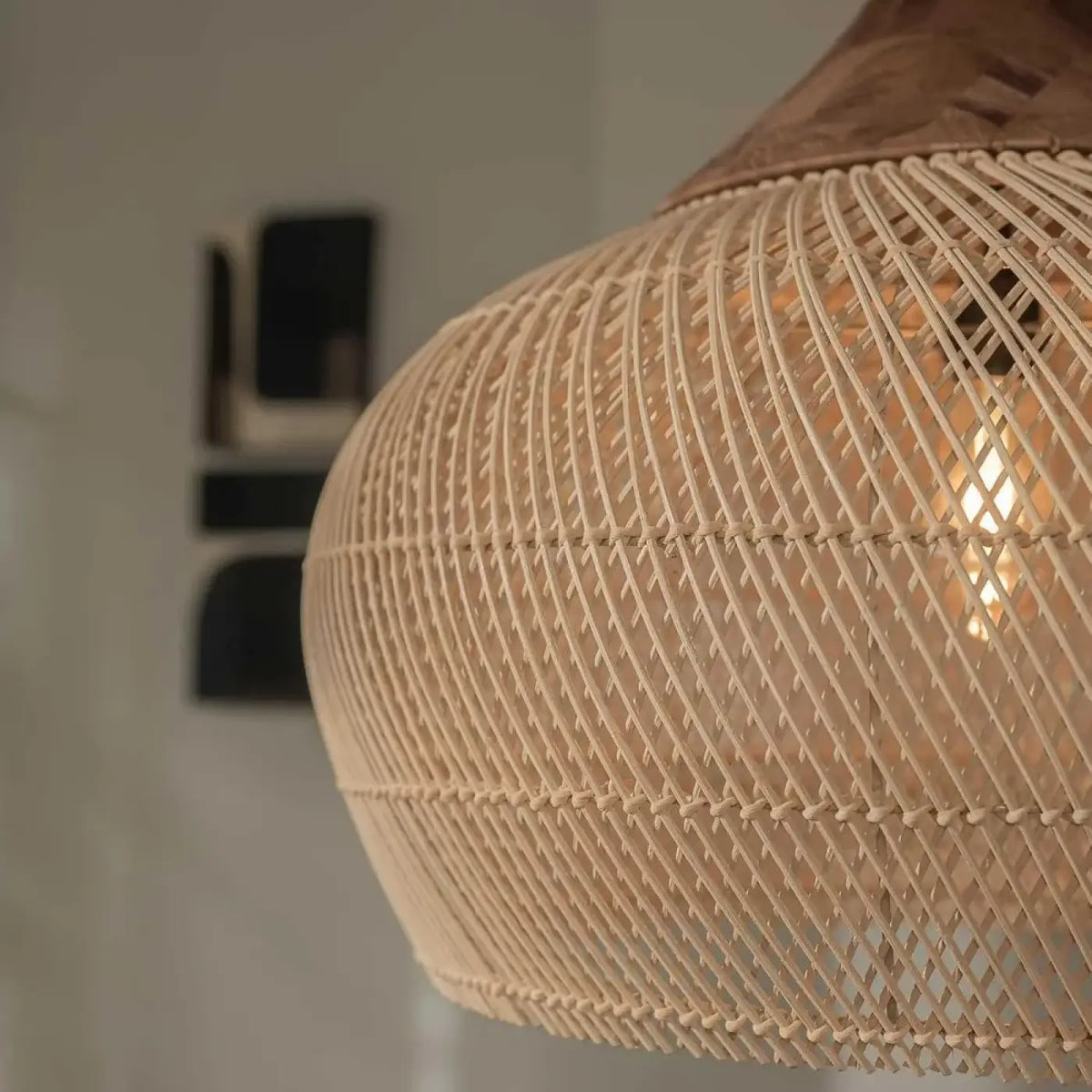 Lampe Suspendue Artisanale Forme Chapeau | Ata
