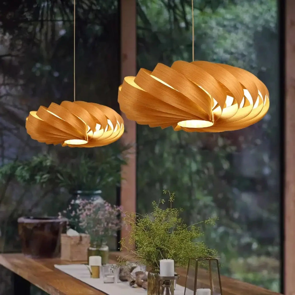 Lampe Suspendue en Bois à Globes | Ili