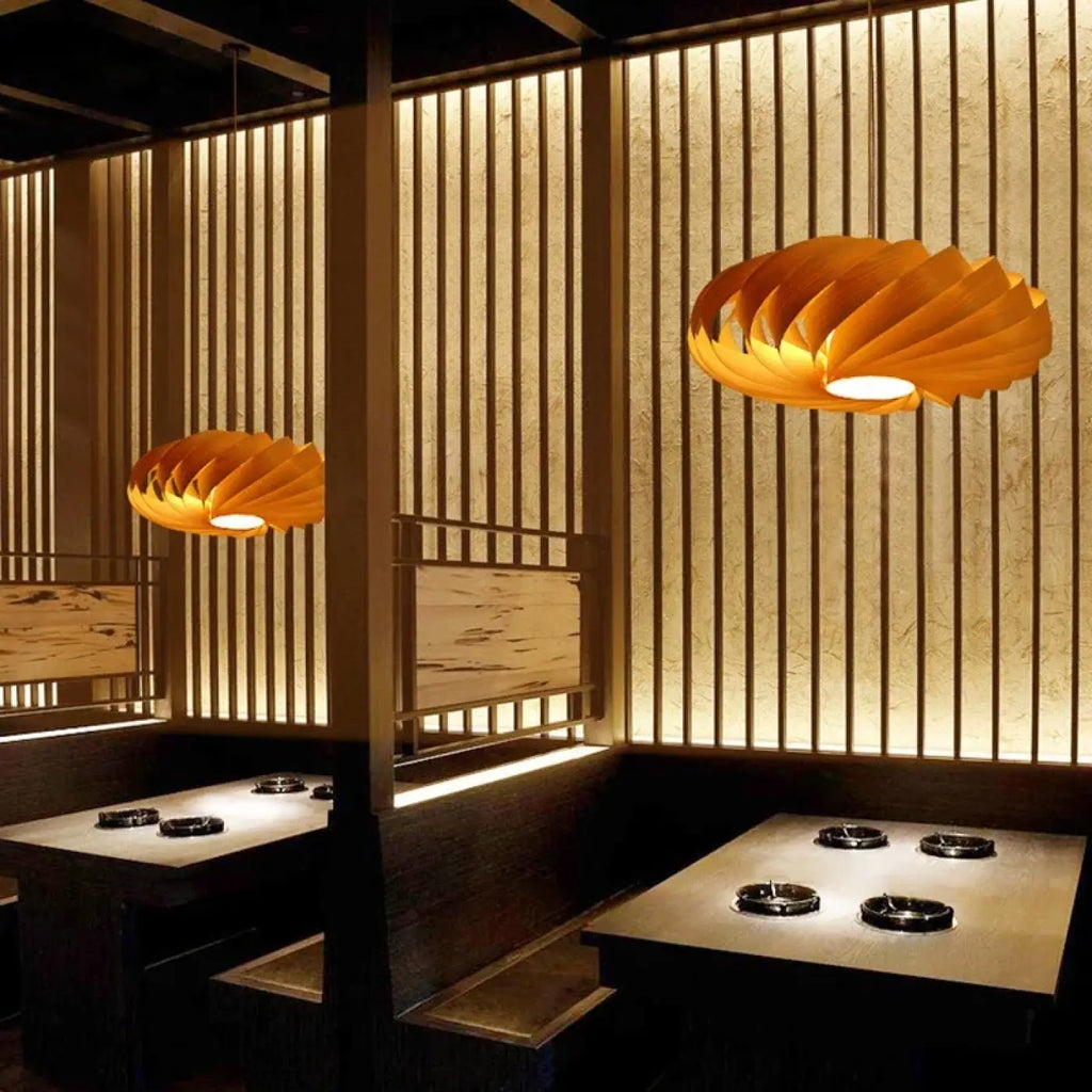 Lampe Suspendue en Bois à Globes | Ili