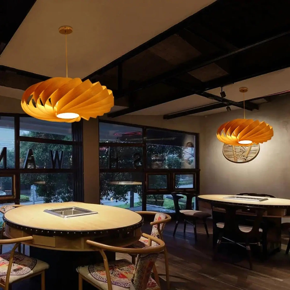 Lampe Suspendue en Bois à Globes | Ili