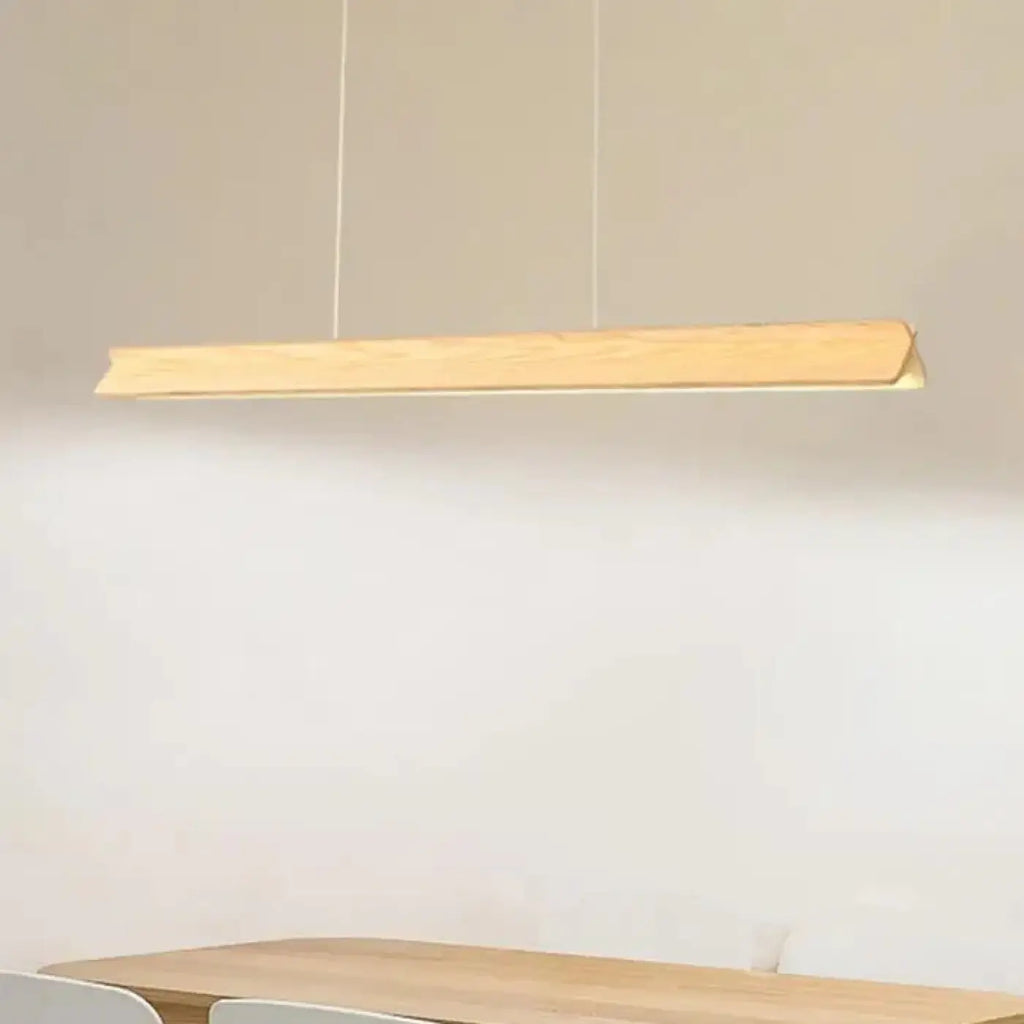 Suspension LED Linéaire en Bois Foncé | Tosa
