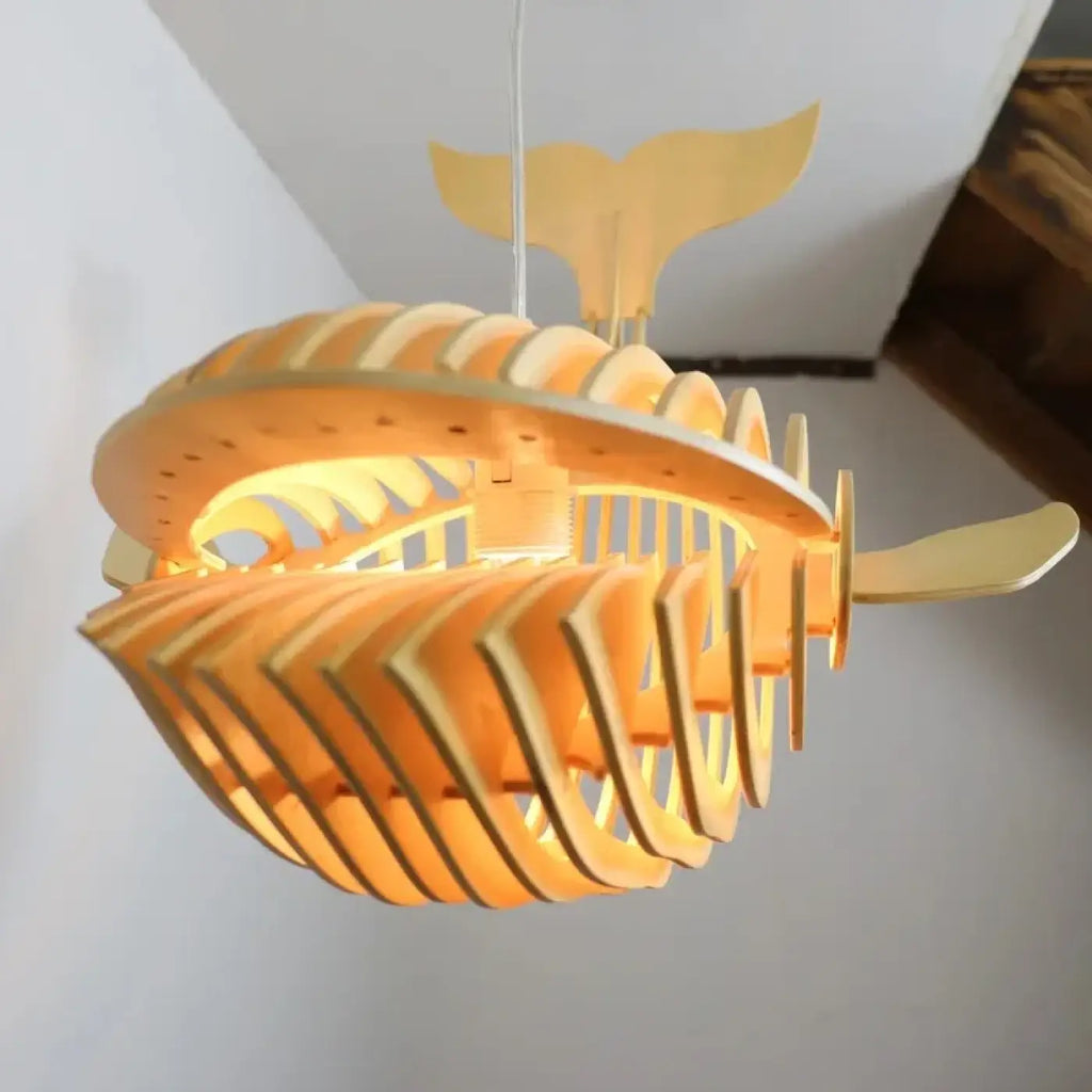 Lampe Suspendue Baleine en Bois | Reli