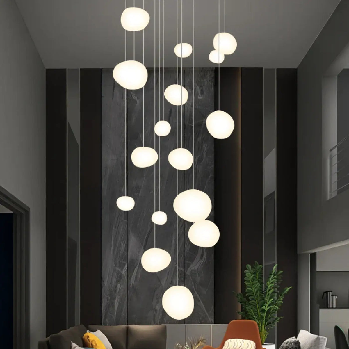 Lampe Suspendue Cascade à Boules Lumineuses | Sila
