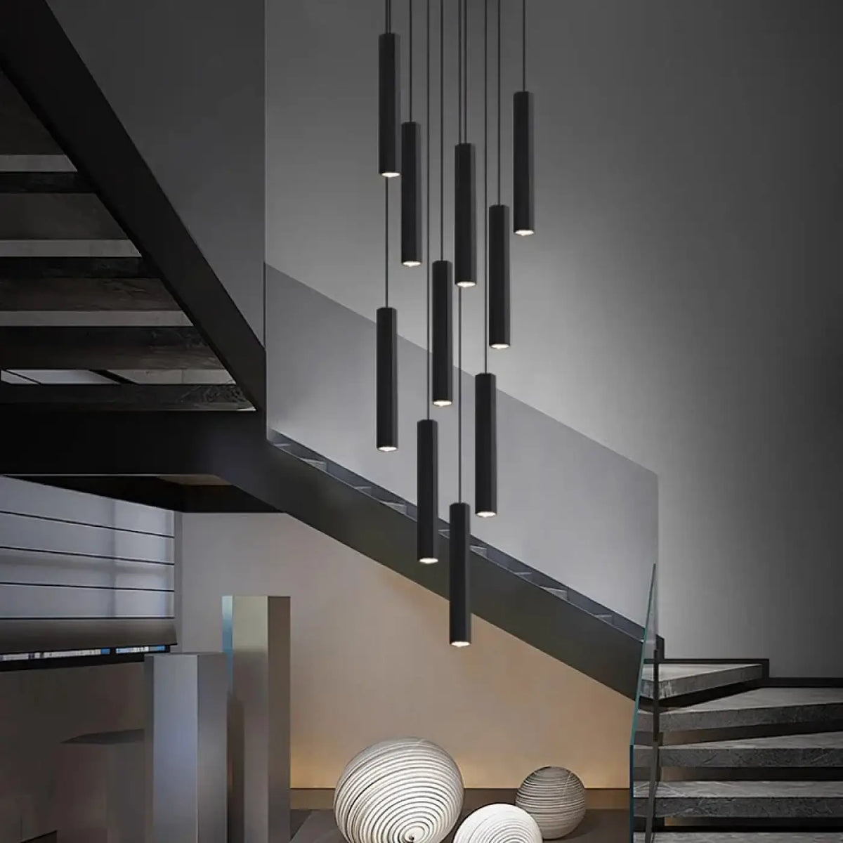 Suspension Cascade Cylindres Noirs | Jana