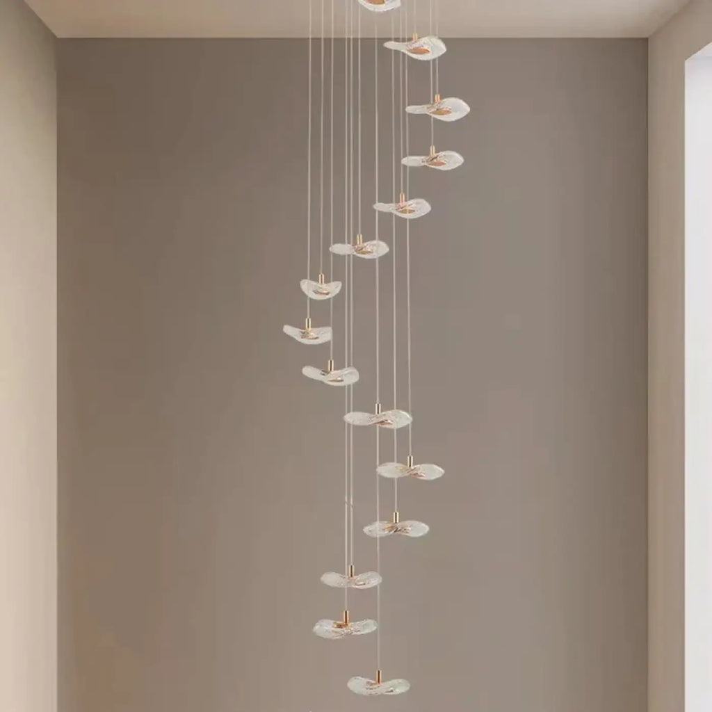 Lustre Cascade à Disques Dorés | Komo