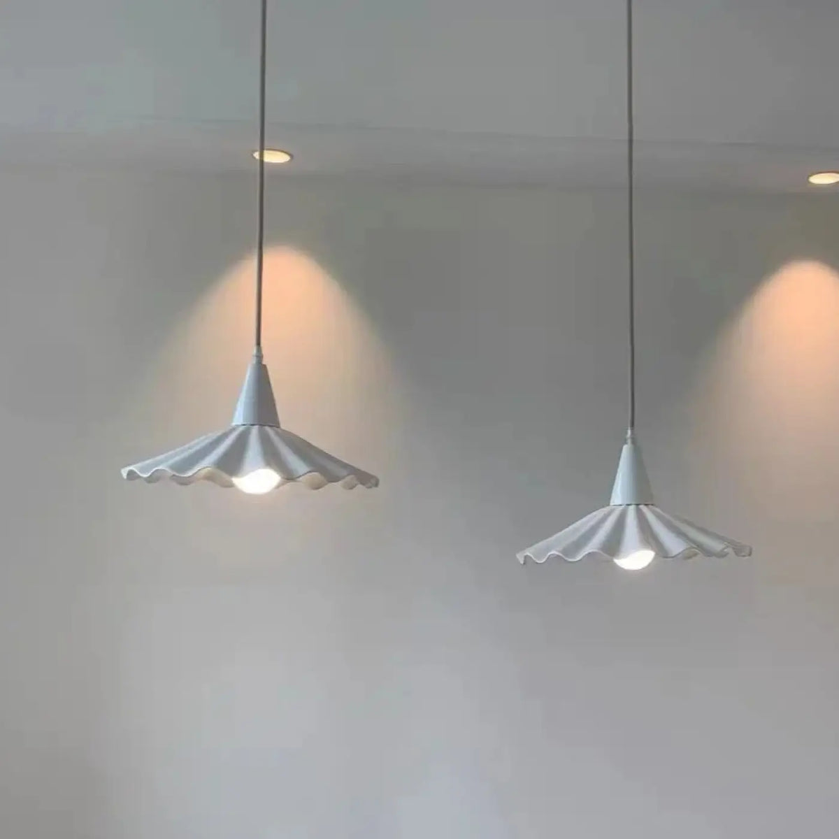 Suspension Céramique Blanche Ondulée | Seri