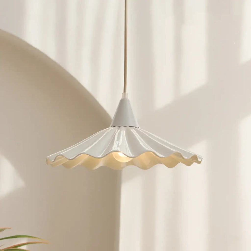 Suspension Céramique Blanche Ondulée | Seri