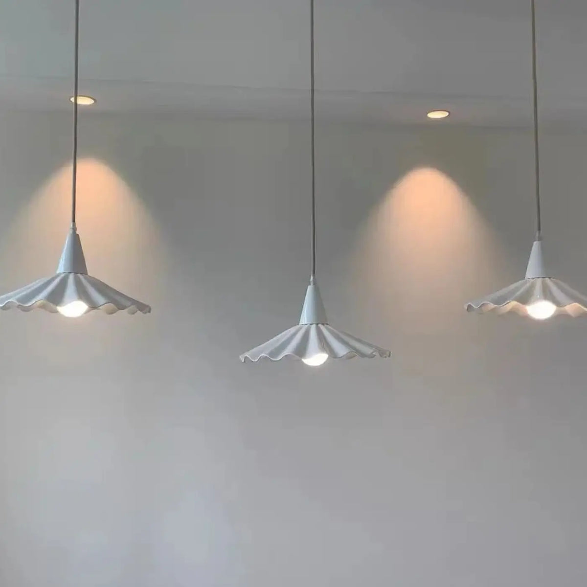 Suspension Céramique Blanche Ondulée | Seri
