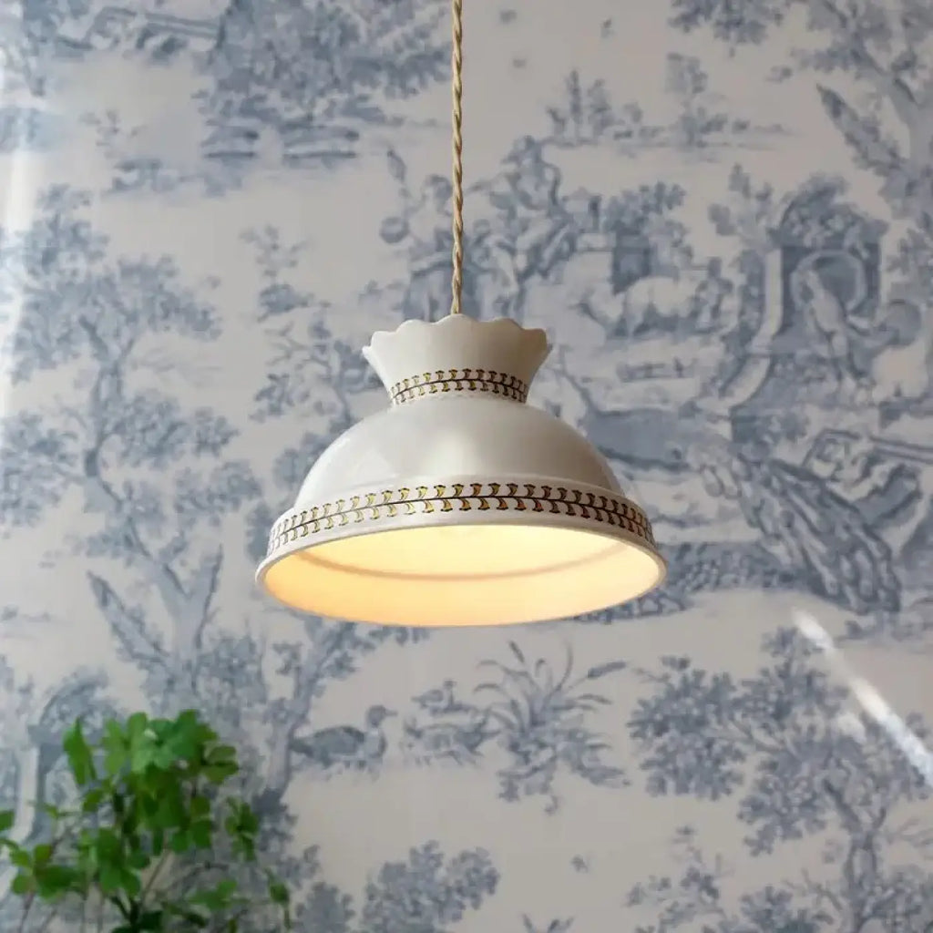 Suspension en Céramique Blanche Champêtre | Lona