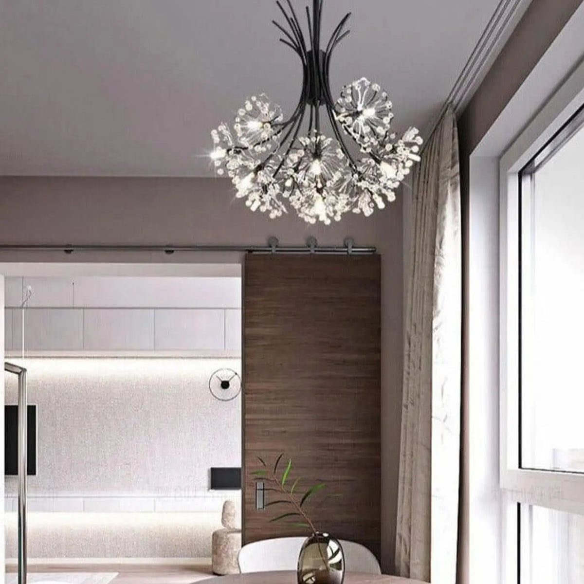 Lustre Suspendu en Cristal Doré | Ero