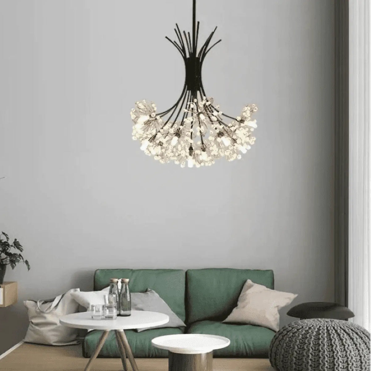 Lustre Suspendu en Cristal Doré | Ero