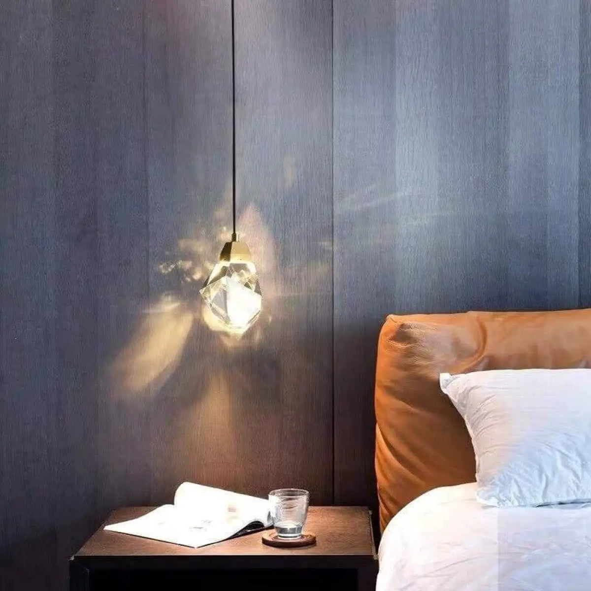 Lustre Suspendu Moderne en Cristal Doré | Seta