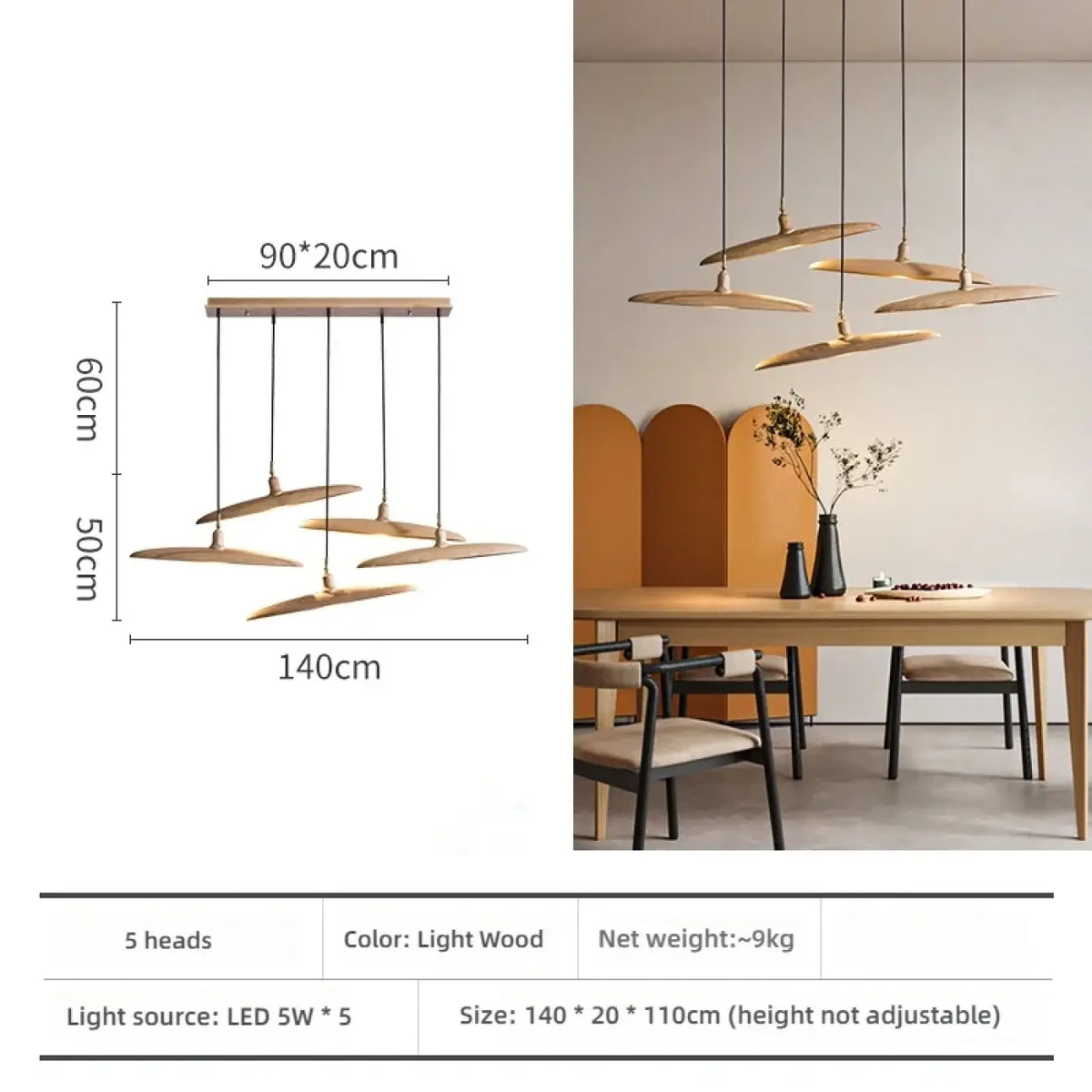 Lampe Suspendue Zen en Bois Naturel | Gasa