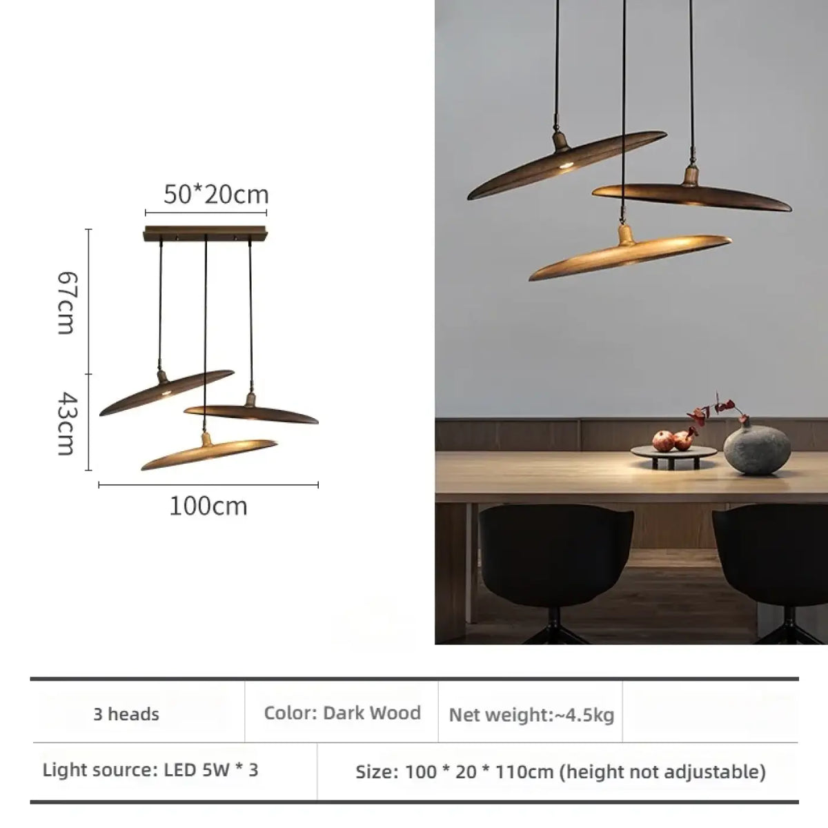 Lampe Suspendue Zen en Bois Naturel | Gasa