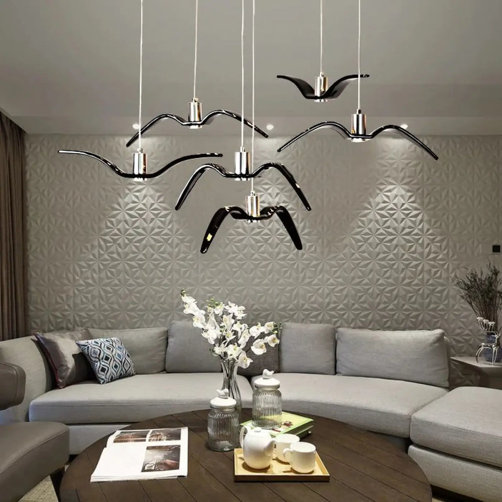 Lampe Suspendue Envol D’oiseaux Décorative | Damo