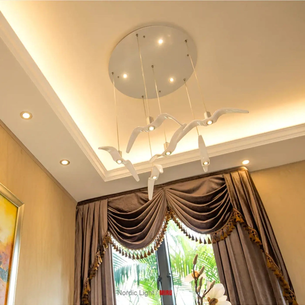 Lampe Suspendue Envol D’oiseaux Décorative | Damo