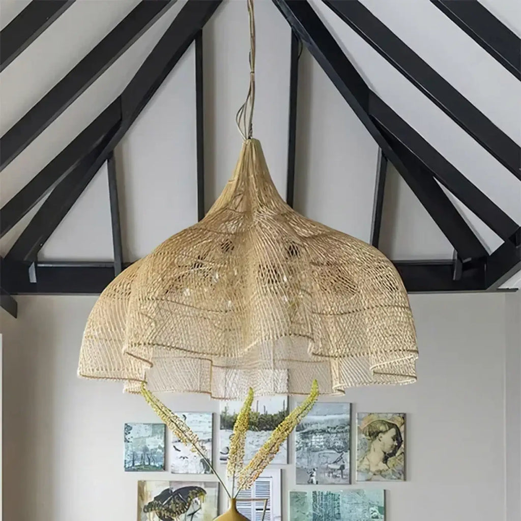 Lampe Suspendue Xxl en Filet Bohème | Yalo