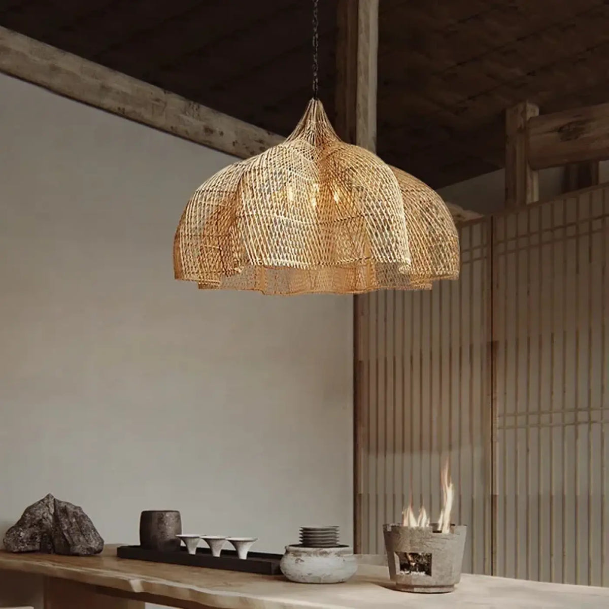 Lampe Suspendue Xxl en Filet Bohème | Yalo